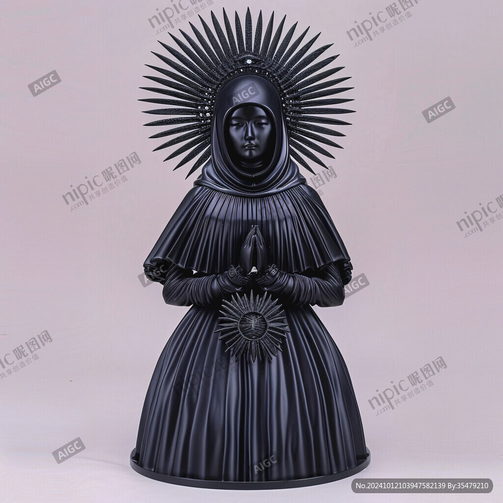 黑色少女脸谱工艺品
