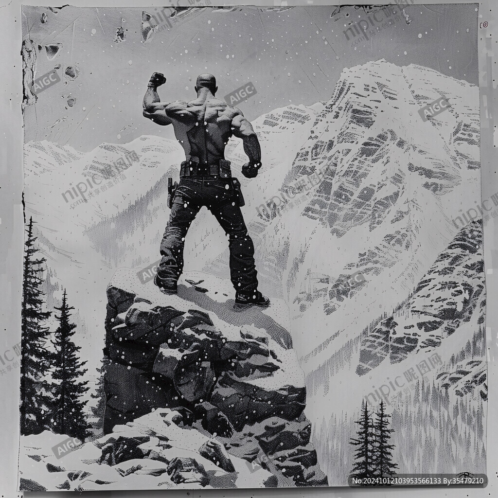 滑雪立体画