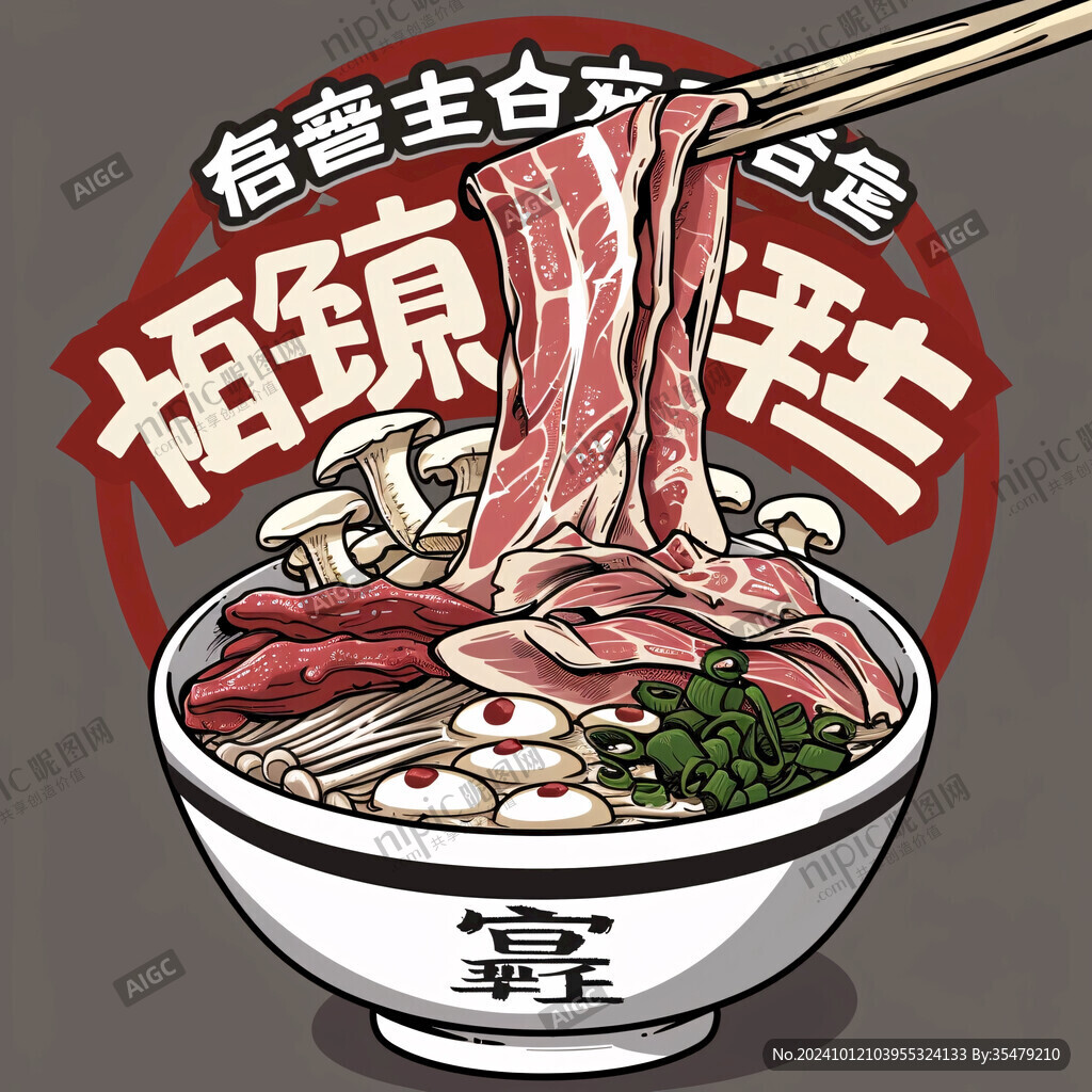 排骨面插画