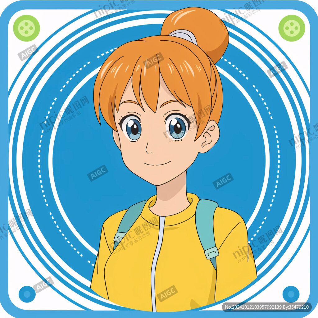 高中生卡通女孩形象