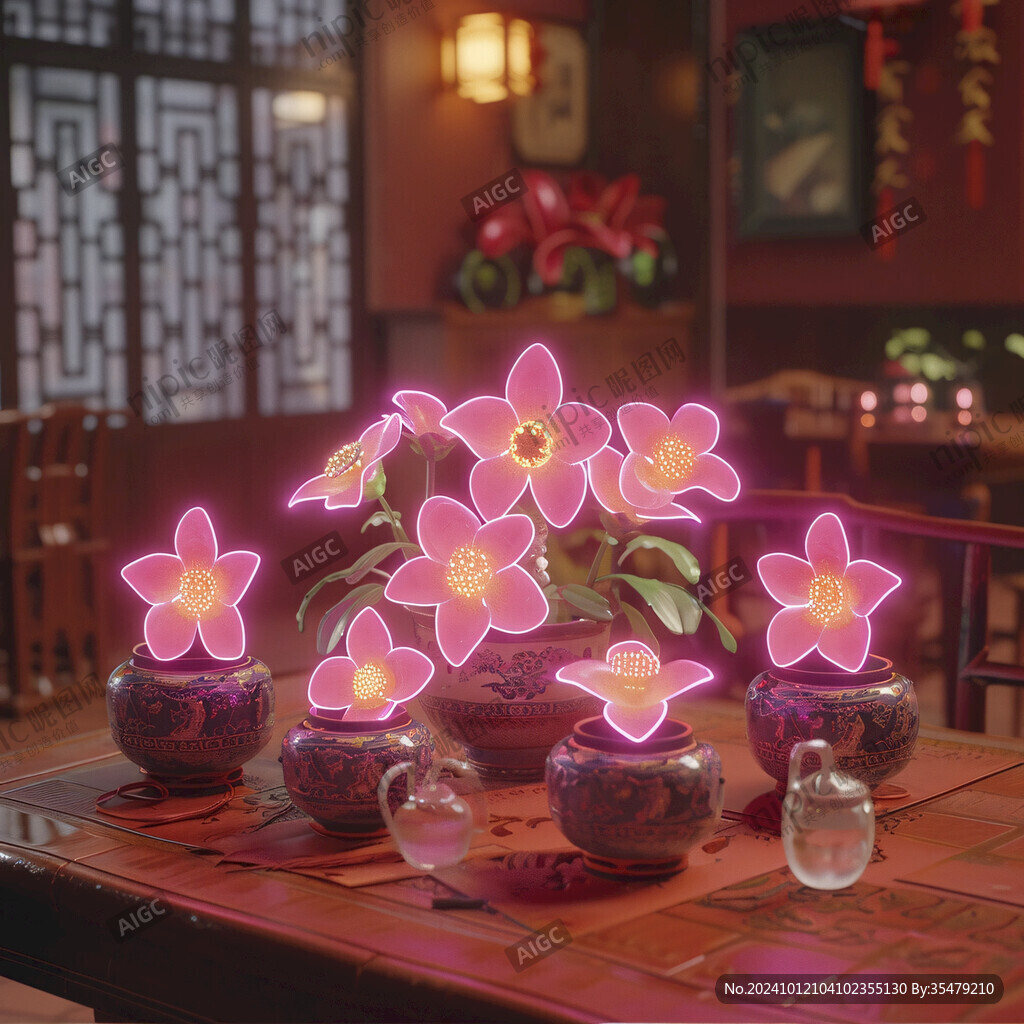 花盆形花灯