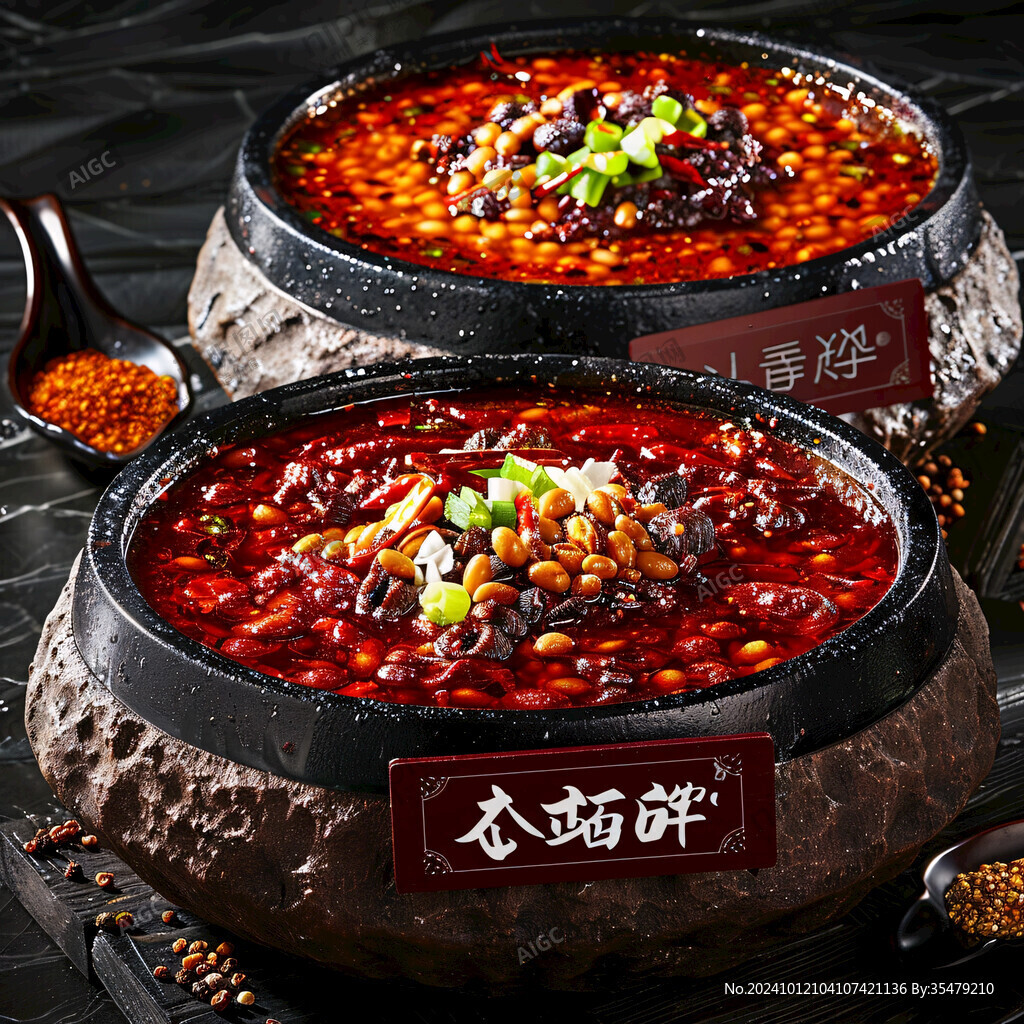 毛血旺灯箱画