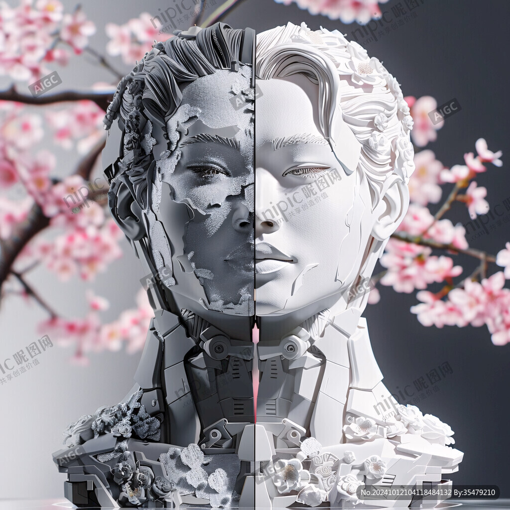 现代科技人像雕塑