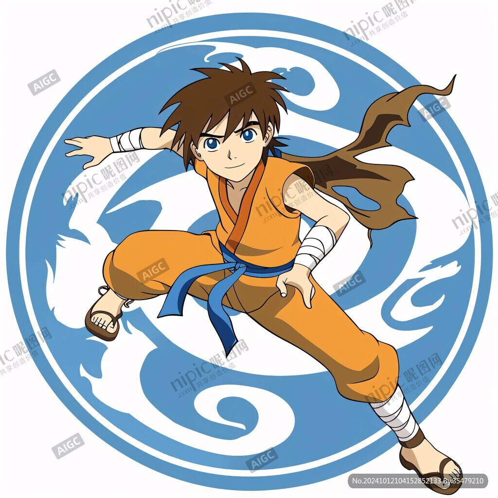 卡通武术人物
