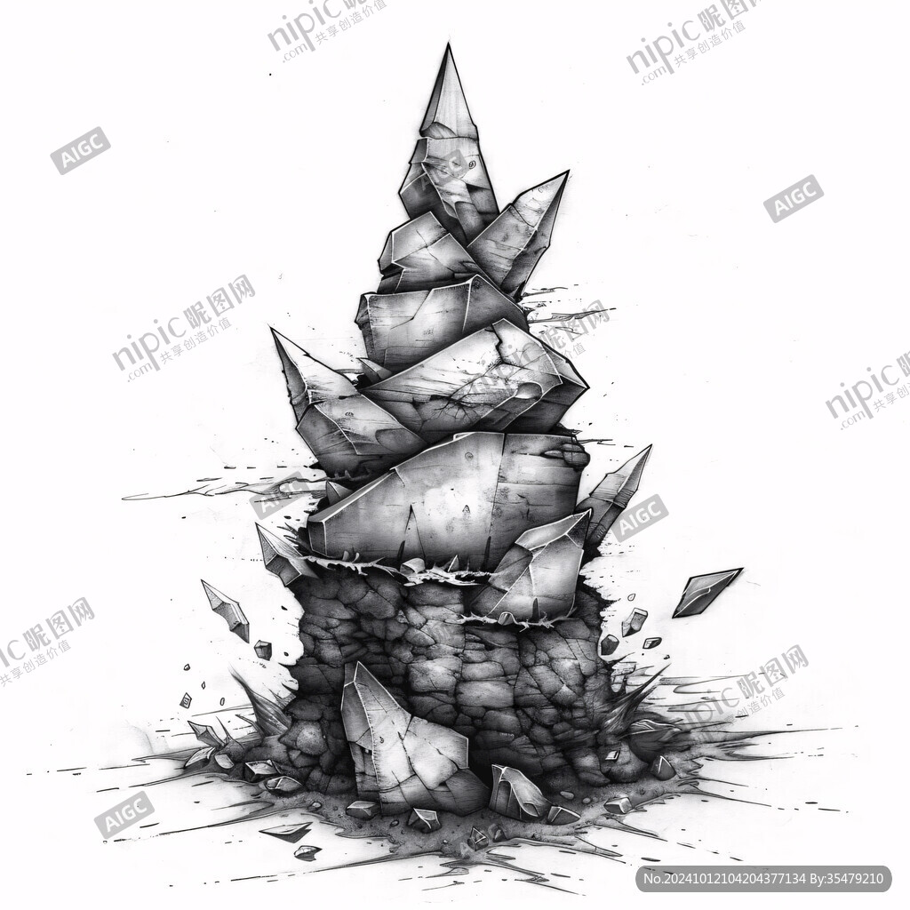 水晶塔插画