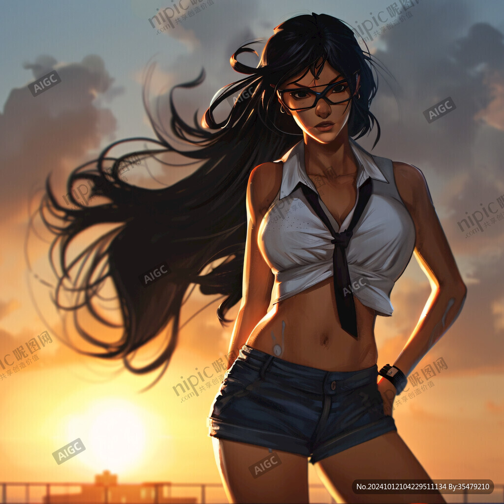 高精女孩原画稿