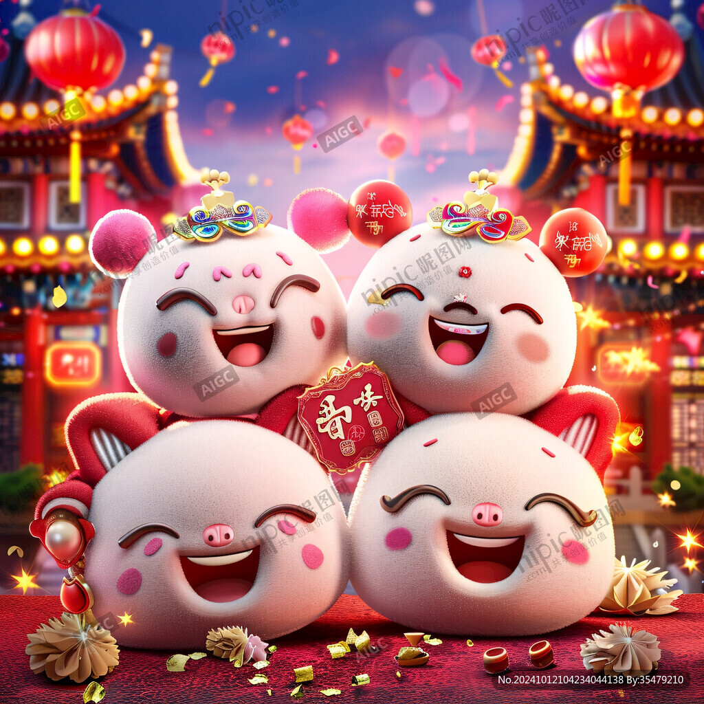 可爱卡通福星手办素材
