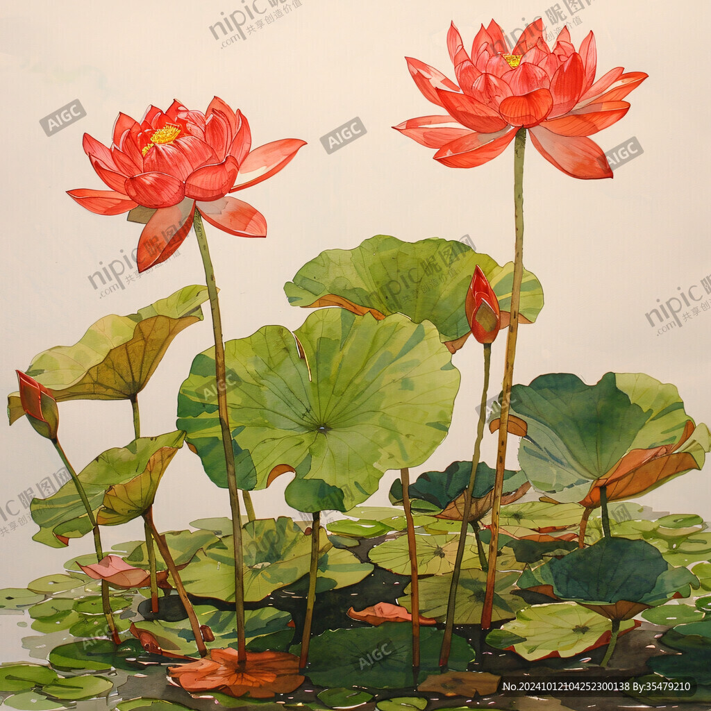 仿真荷花荷叶
