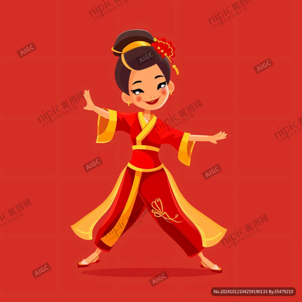 q版女子翩翩起舞