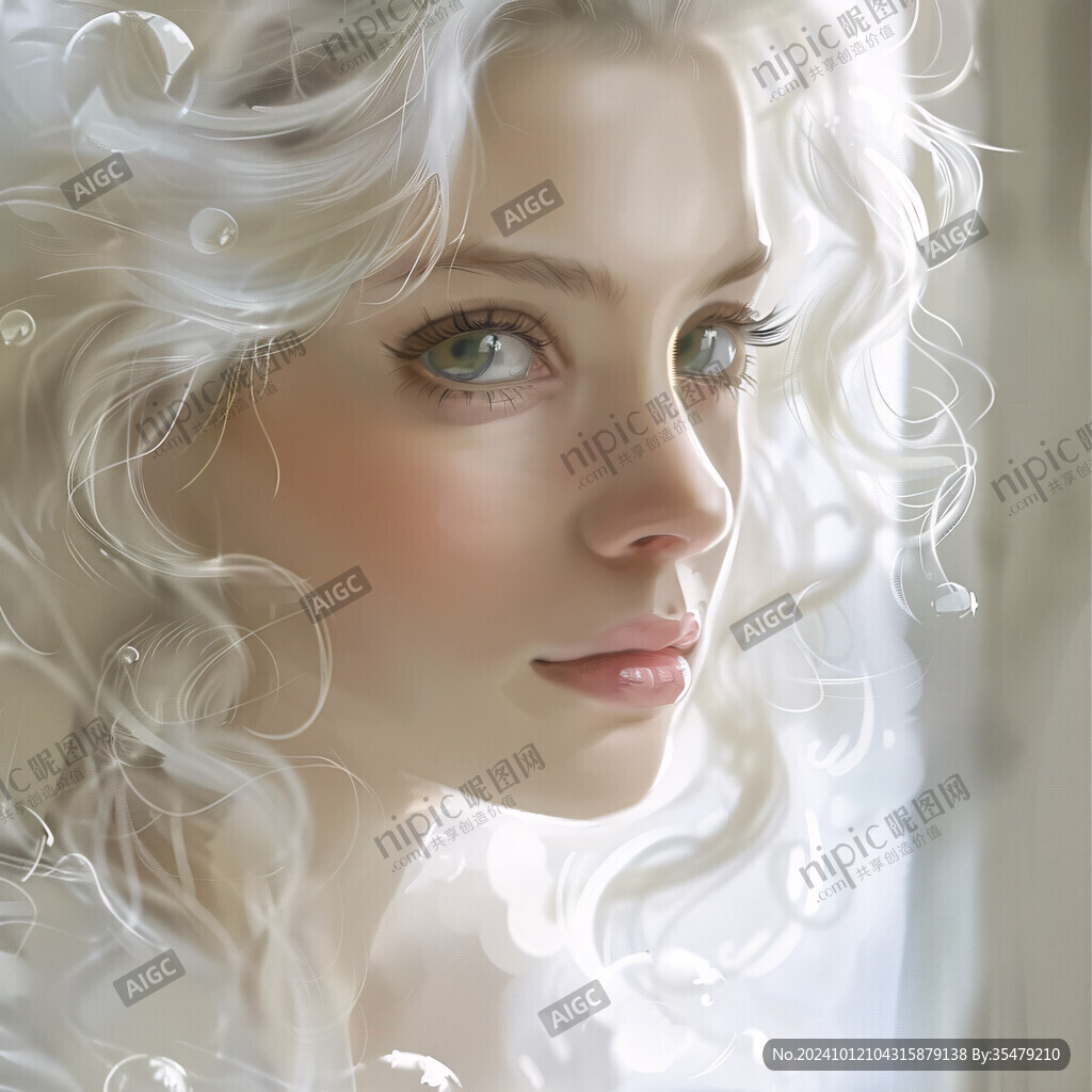 数字美女插画