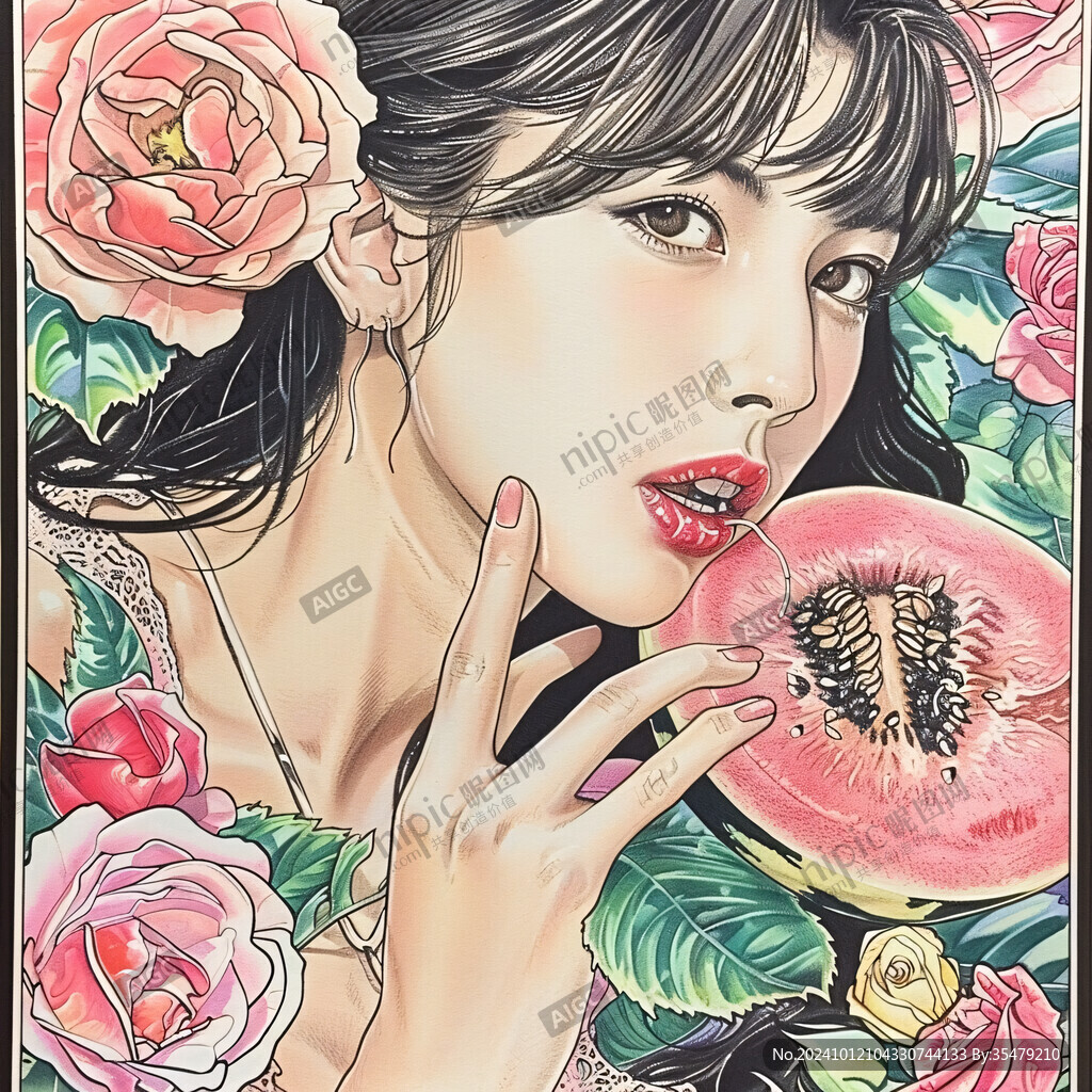 玫珑瓜插画