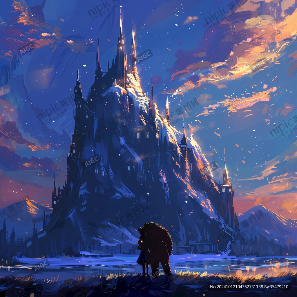 梦幻城堡插画