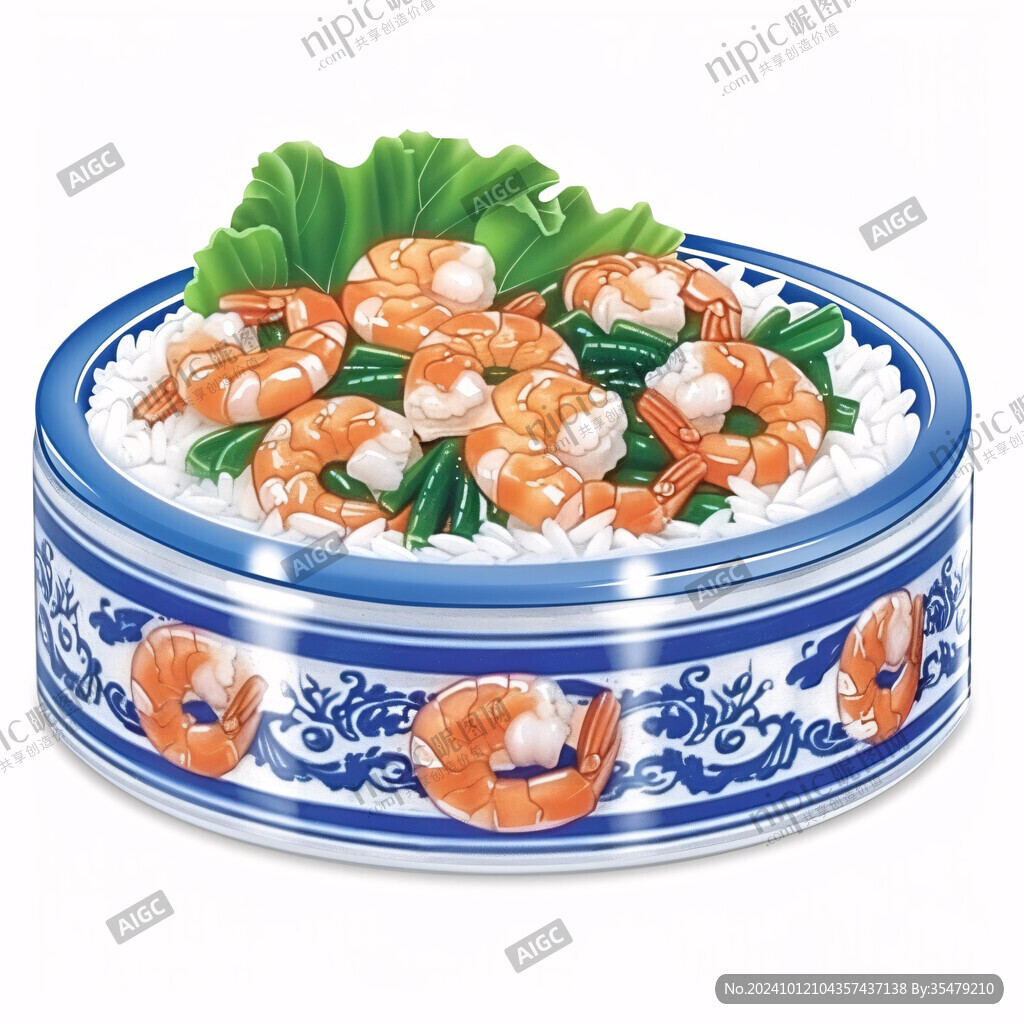 海鲜大盆菜插画