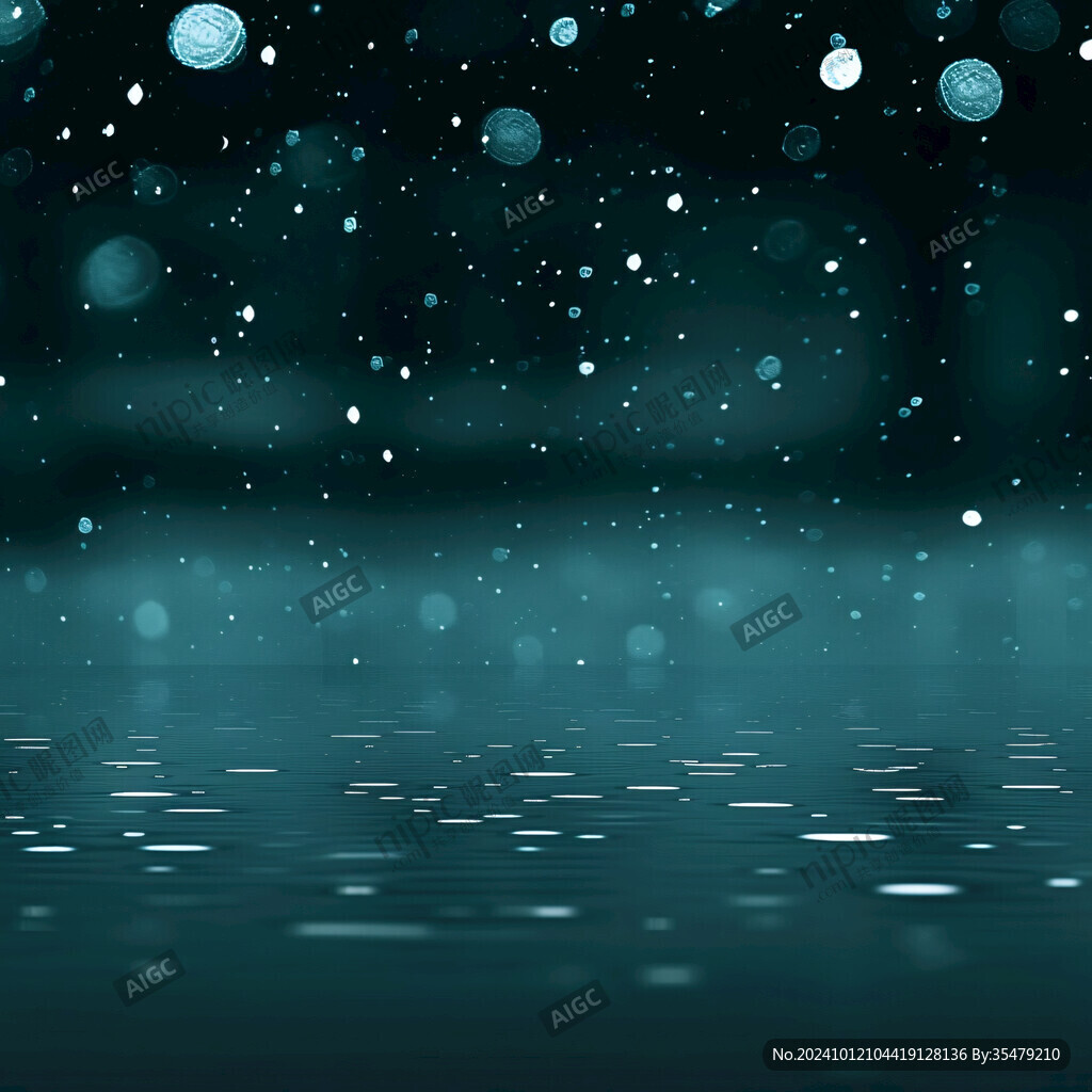 黑夜雨滴抽象图
