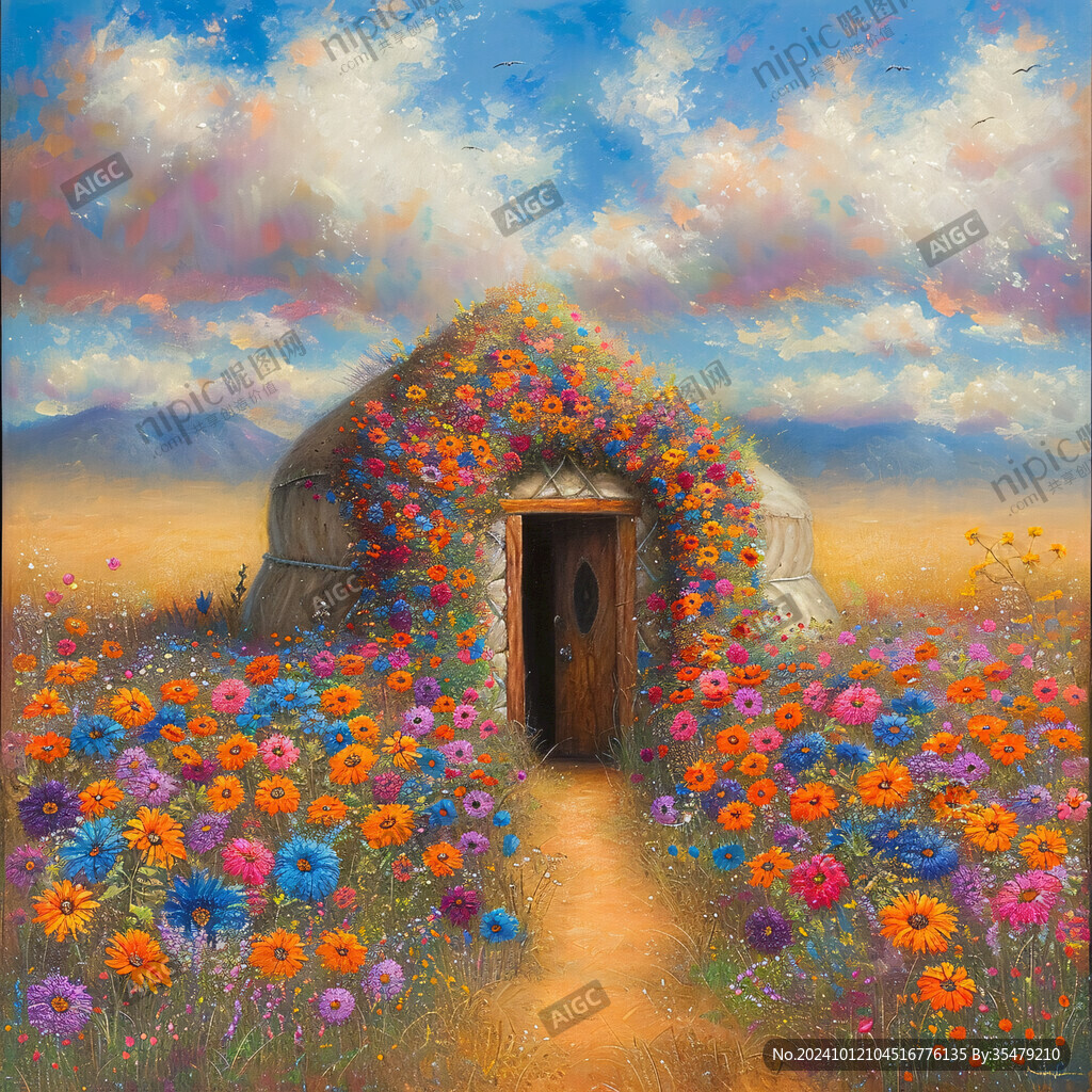 花丛中小屋
