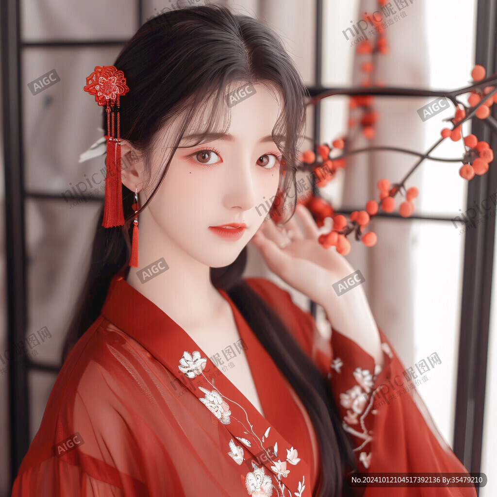 红色古装少女