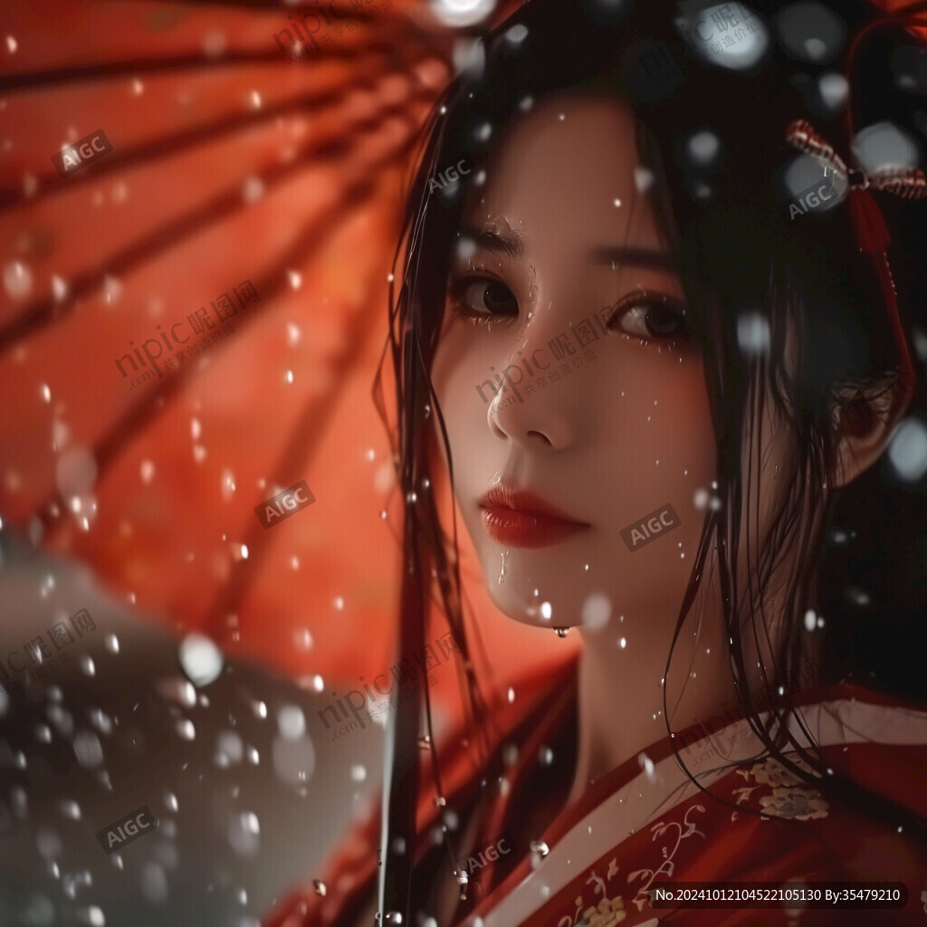 红色古装少女