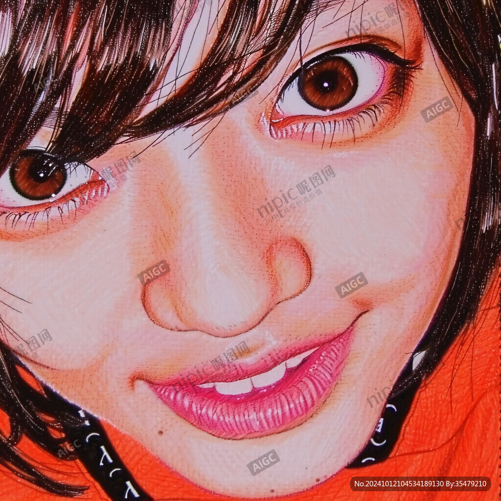 手绘肖像装饰画