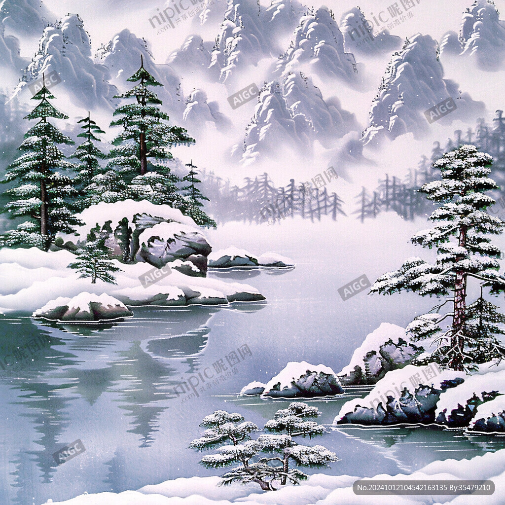 雪景立体画