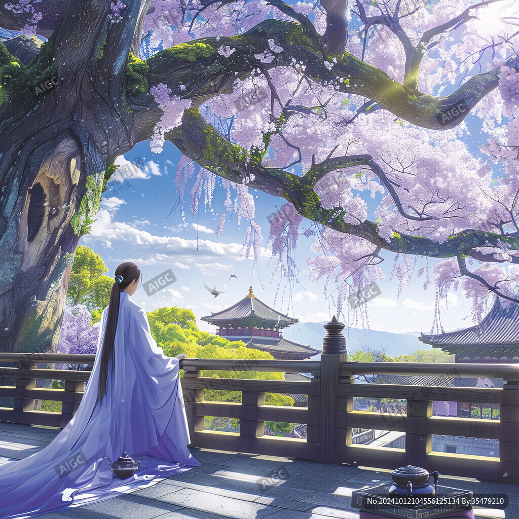 古风场景春暖花开