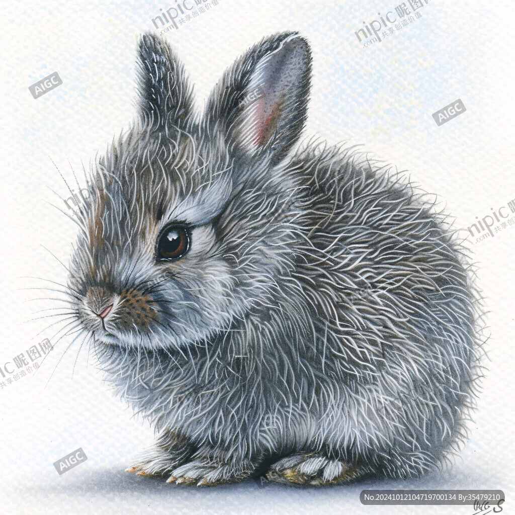 侏儒兔插画