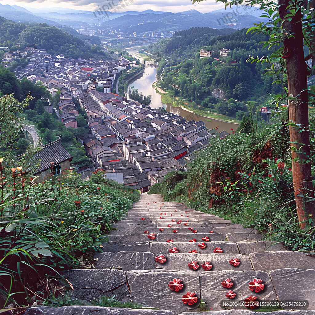 巴渝古镇石板路