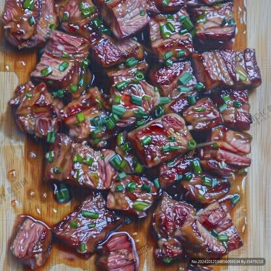水彩风红烧肉