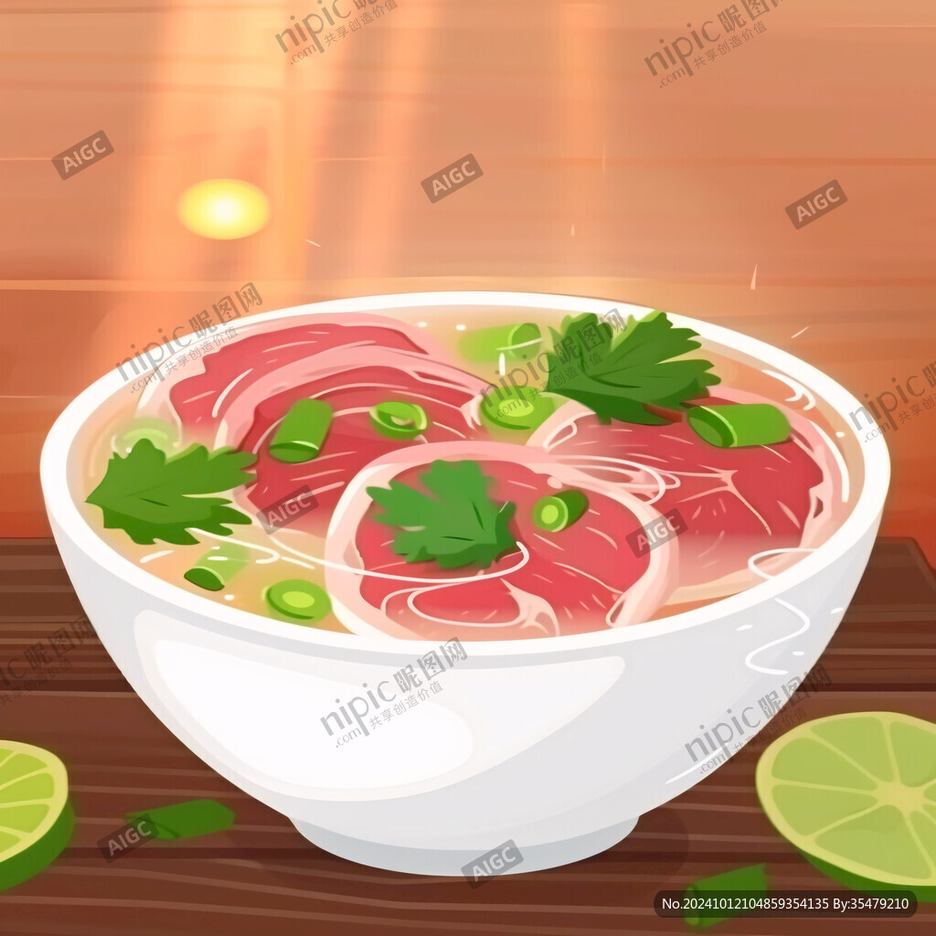 牛肉汤插画