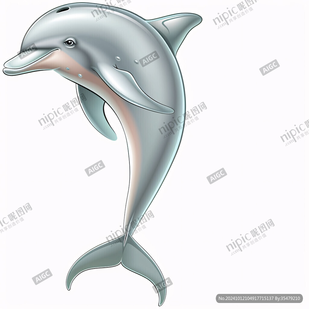 手绘海豚形象