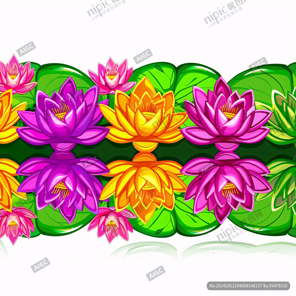 莲花花纹元素设计