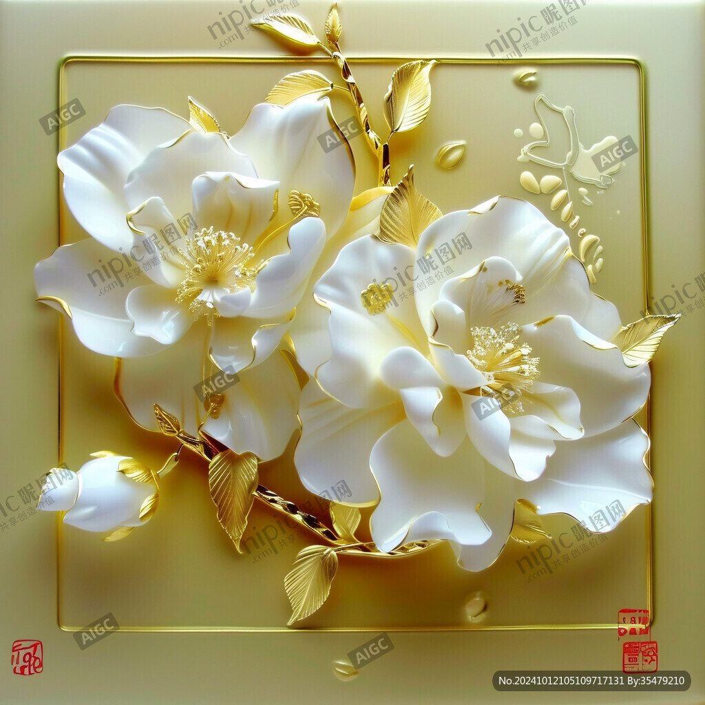 立体卉玉兰花