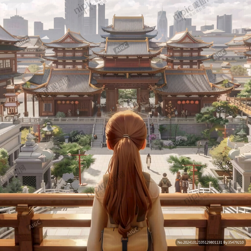 宏大寺庙场景