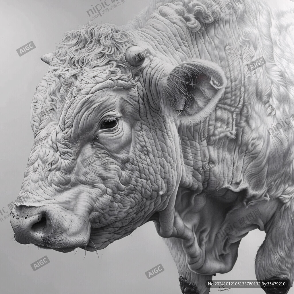 犀牛立体画