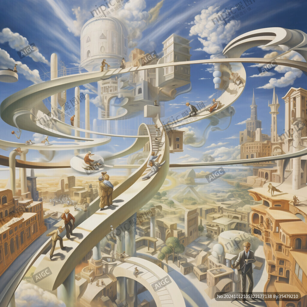 智能城市装饰画