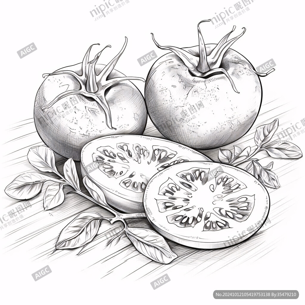 西红柿线稿