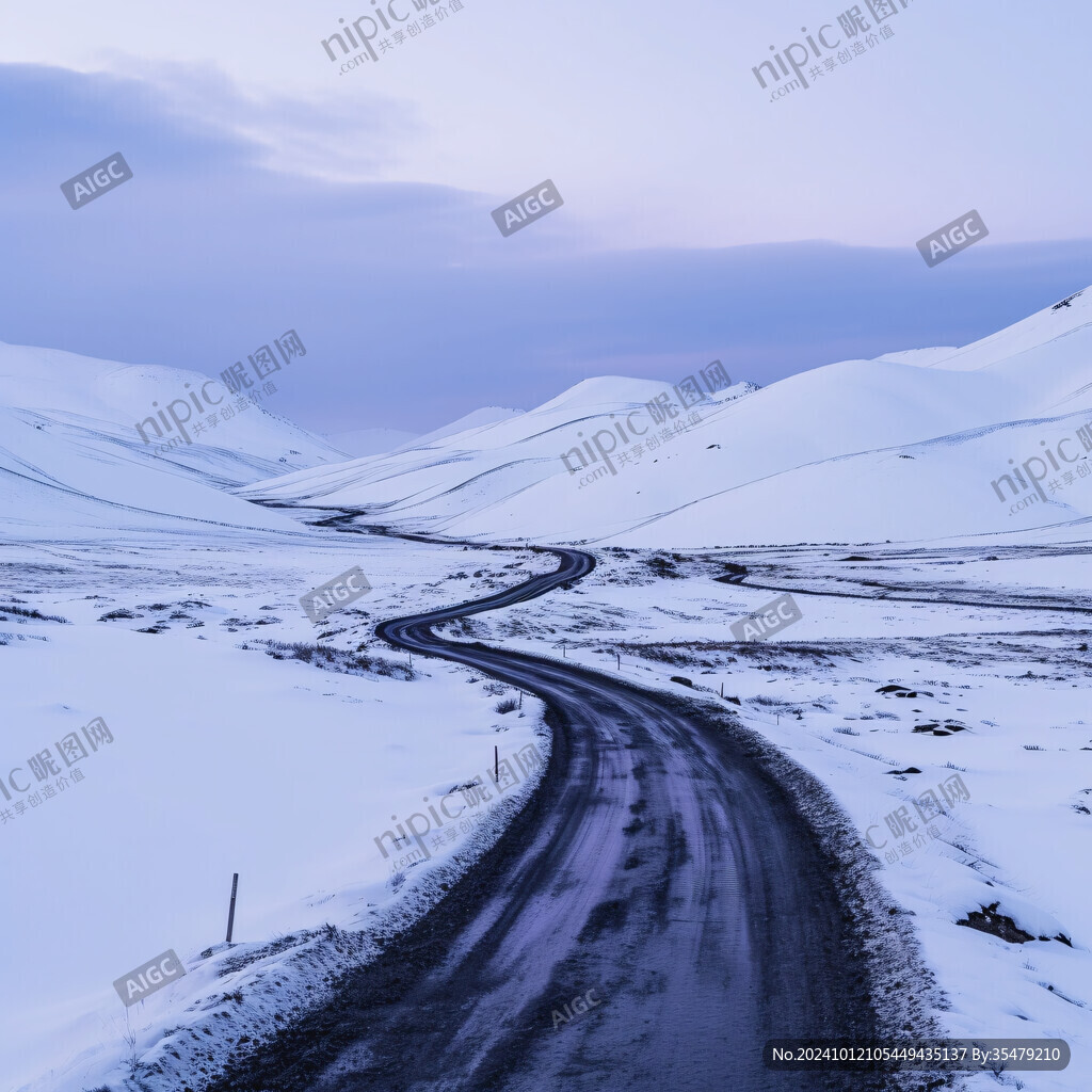 冰天雪地冰雪路段