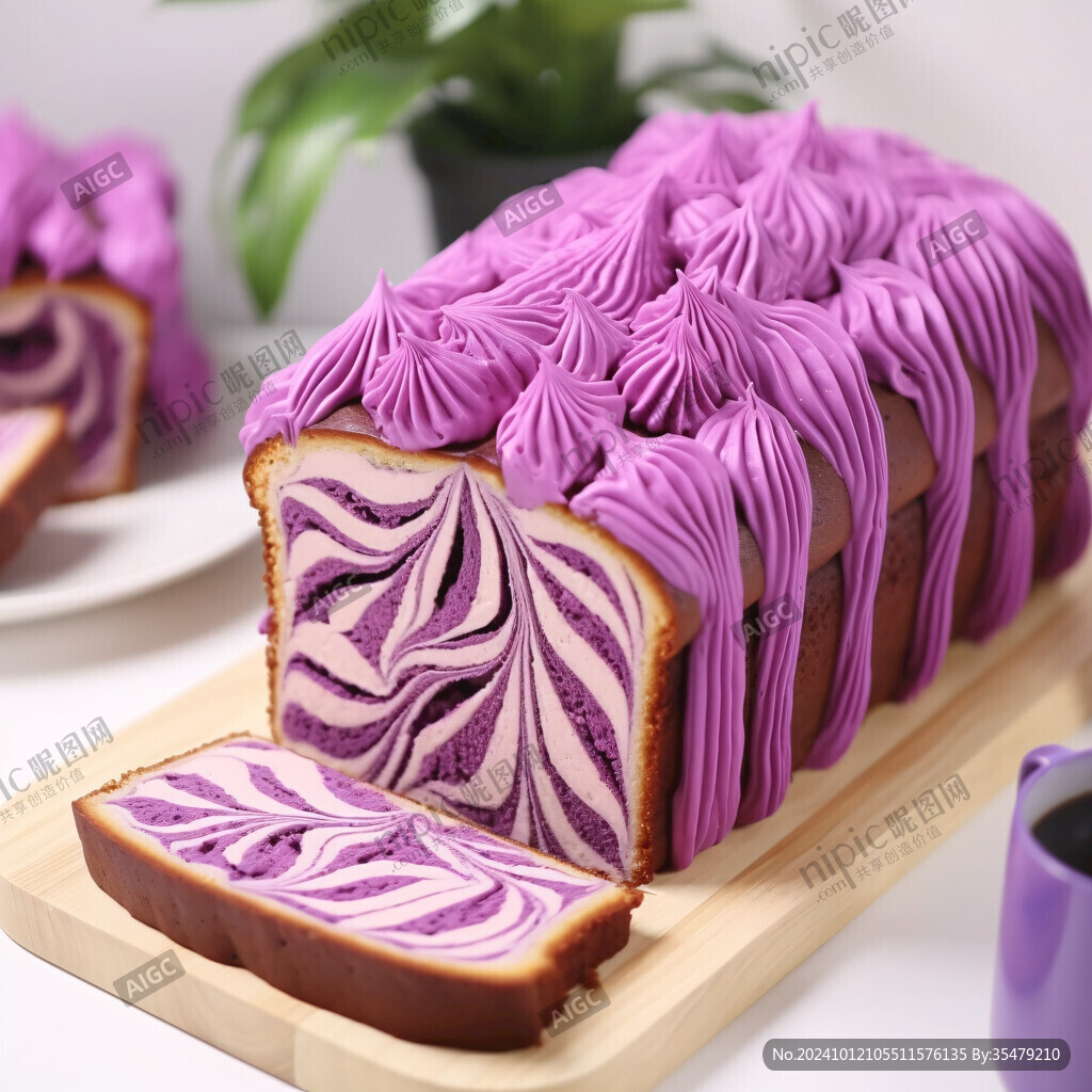 木纹紫薯吐司