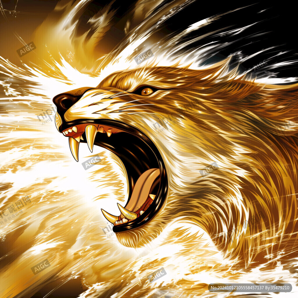 雄壮的动物插画