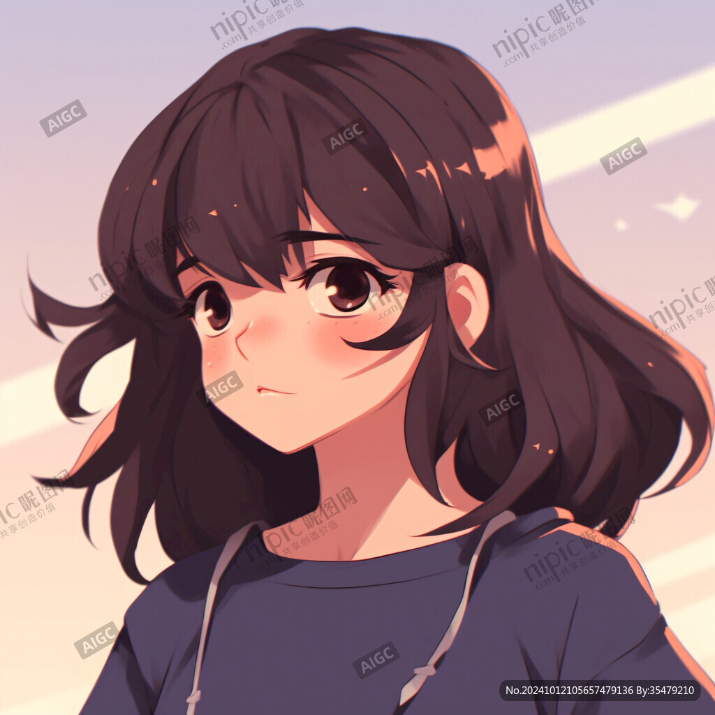 少女头像插画