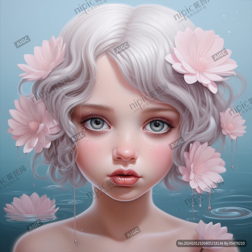 整容整形花季少女插画