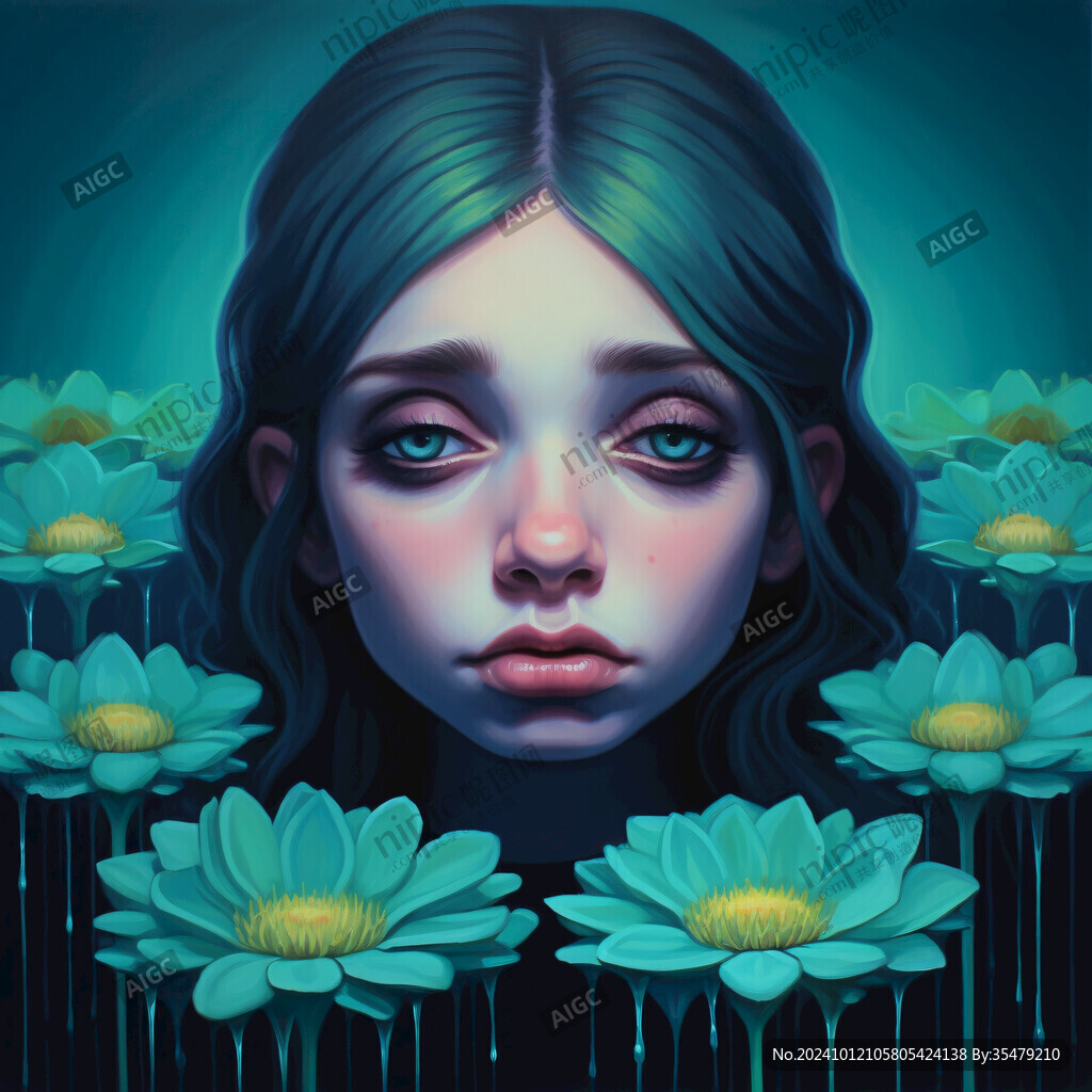 少女海报插画