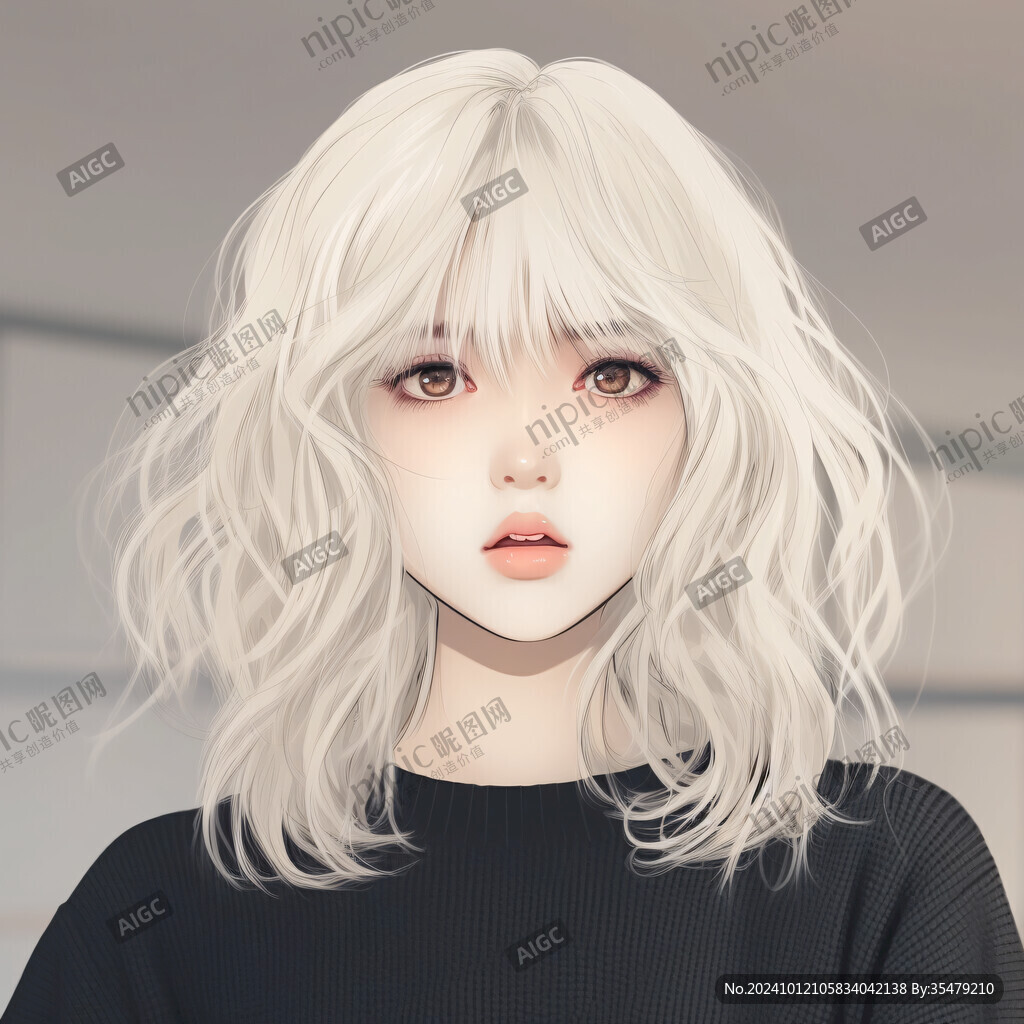 少女头像插画