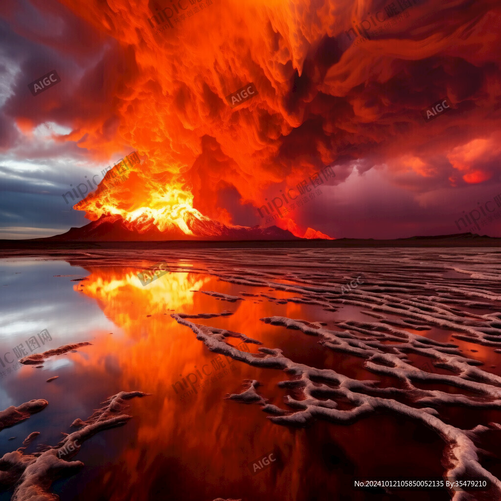 地质运动火山喷发