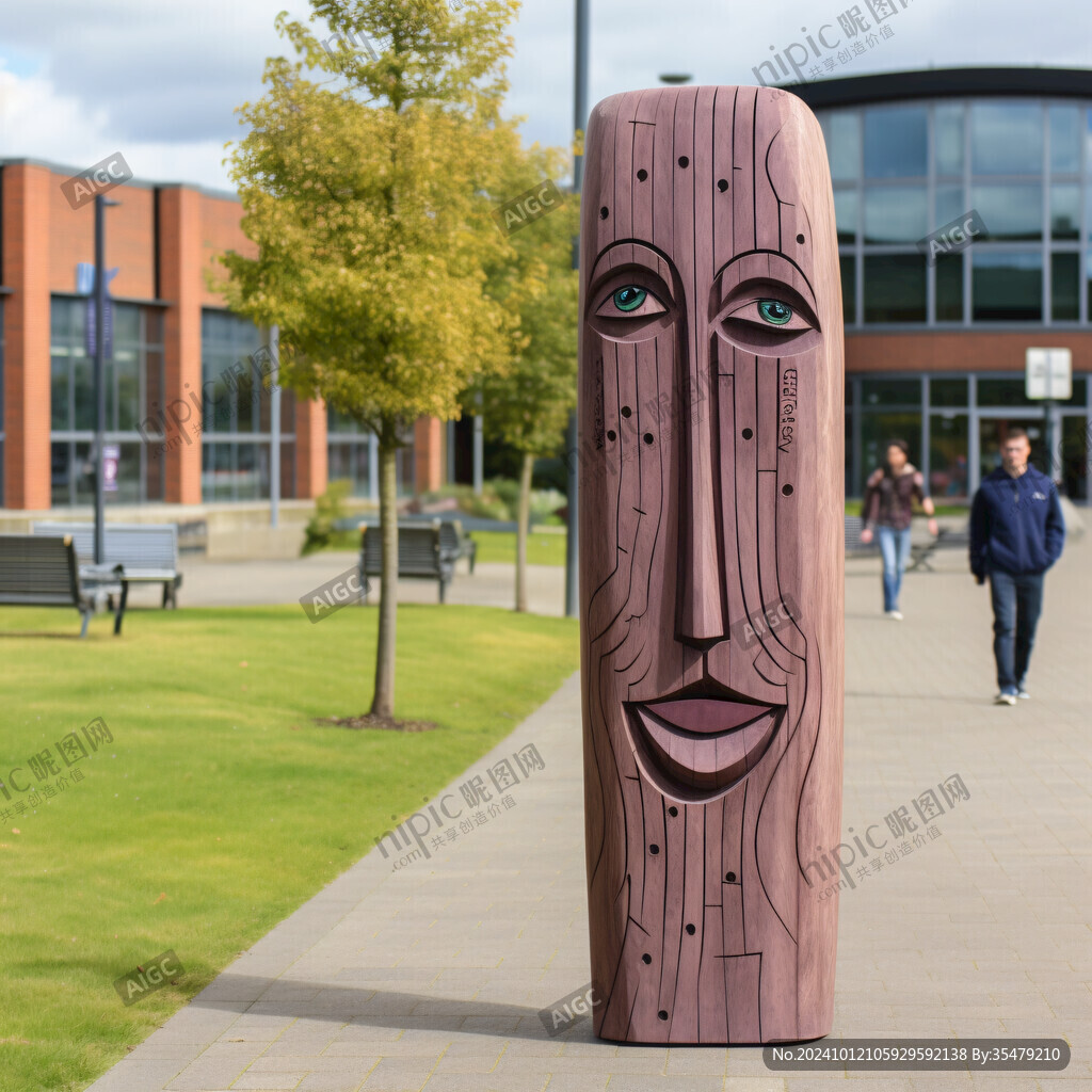 户外精神立柱造型景观