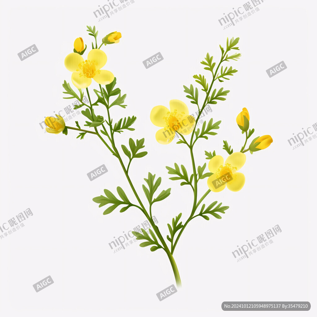 黄色小花插画
