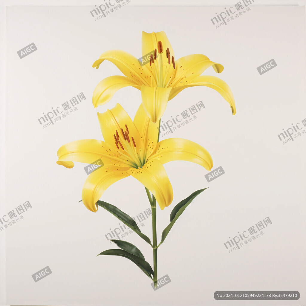中草药植物插画萱草