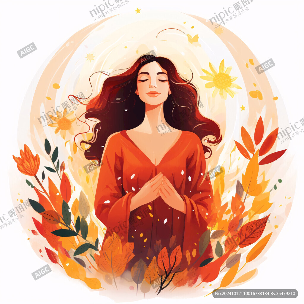 女神插画海报