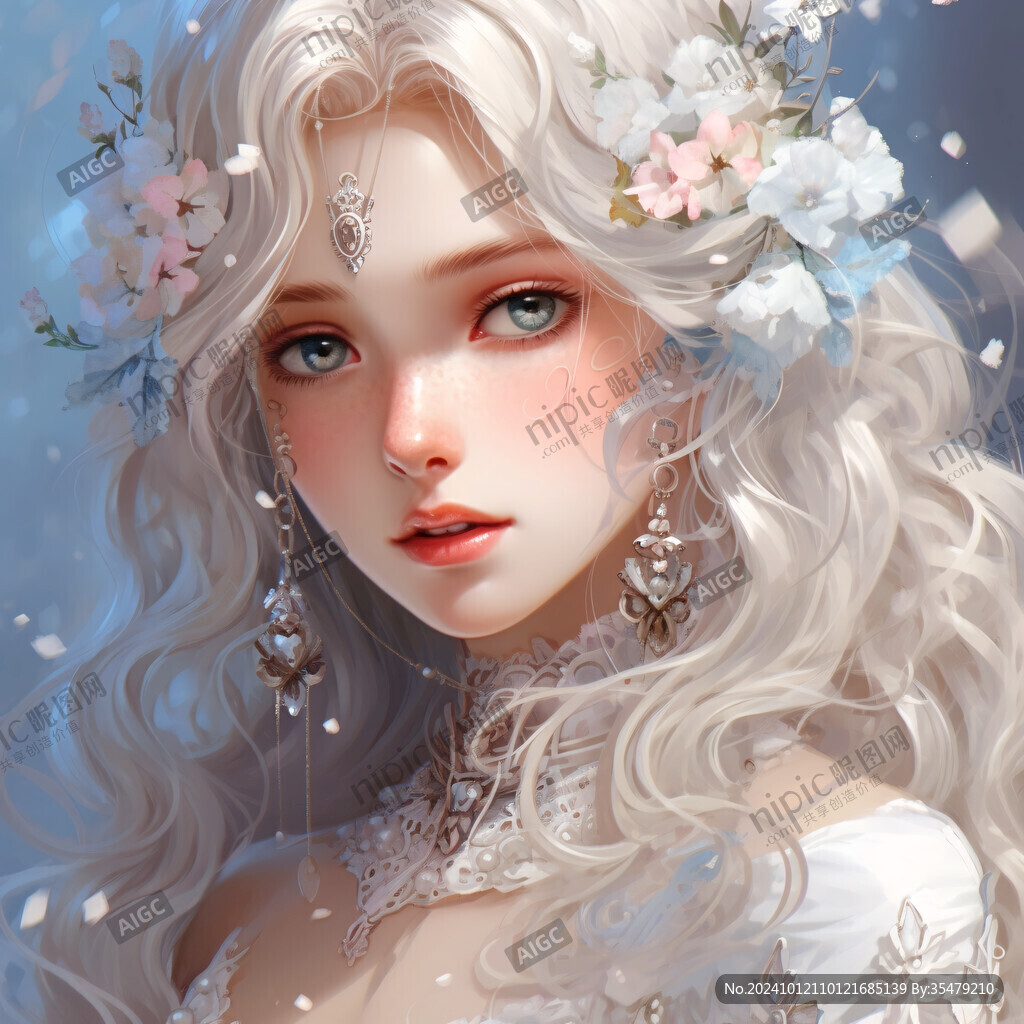 数字美女插画