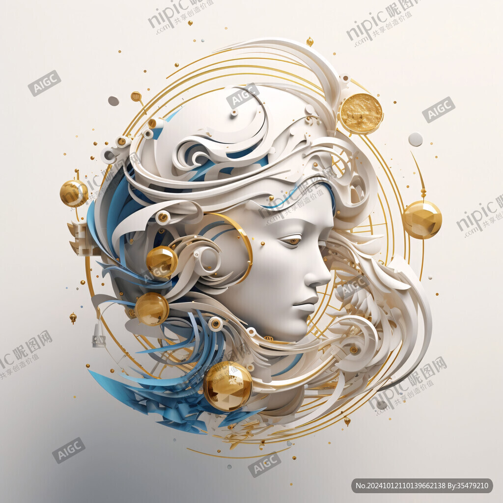 4d金色线条艺术
