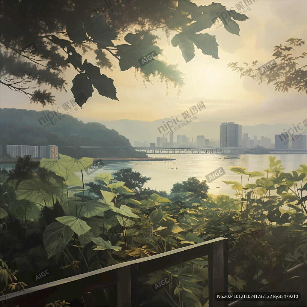 江景房海景房河流小溪